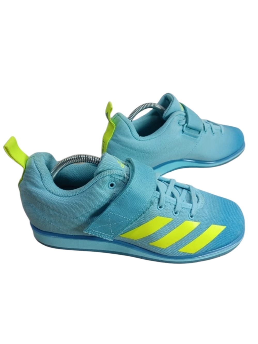 Adidas PowerLift 4 Cross Trainer Hazy Sky Blue Solar Yellow Gym Shoes Women's 10